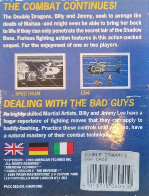 Double Dragon II : The Revenge - Dos