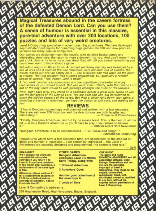 Dungeon Adventure - Dos