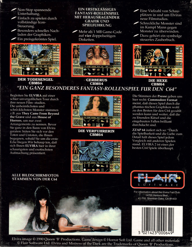 Elvira II : The Jaws of Cerberus - Dos
