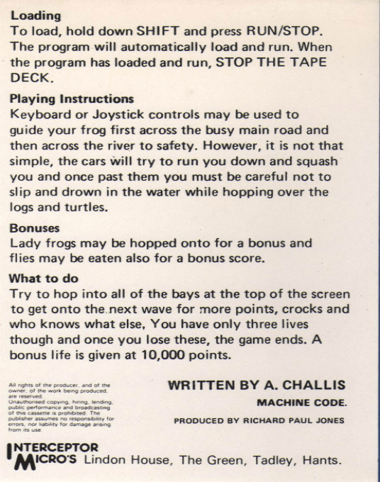 Frogger 64 - Dos