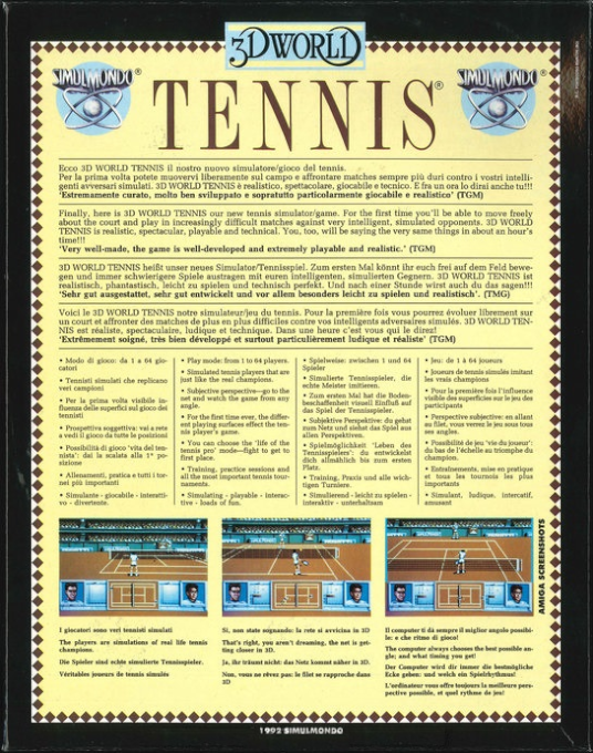 I Play : 3D Tennis - Dos