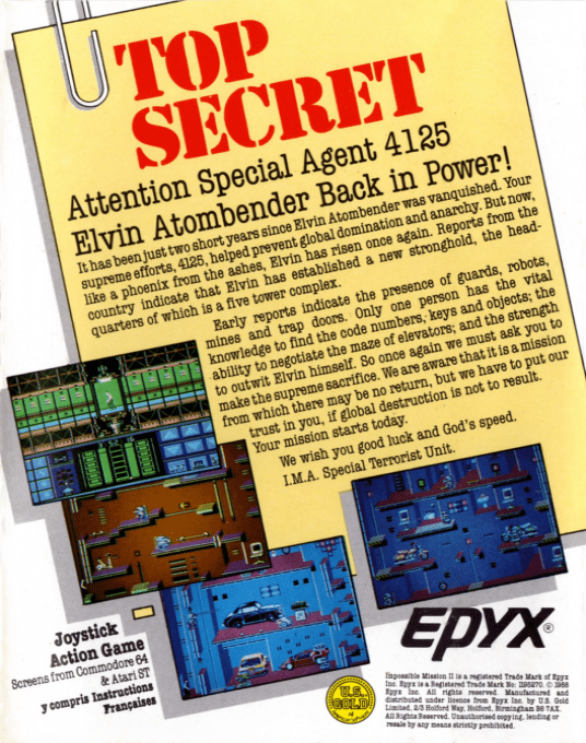 Impossible Mission 2 dos