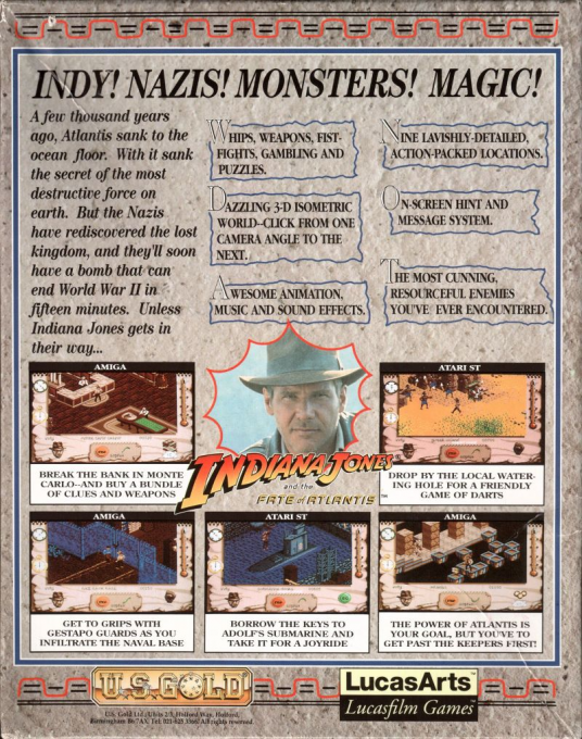 Indiana Jones and the Fate of Atlantis - The Action Game - Dos
