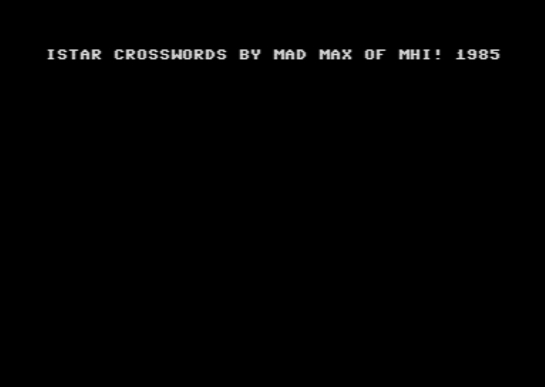 Istar's Crossword Program