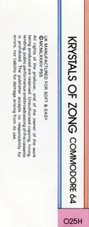 Krystals of Zong dos