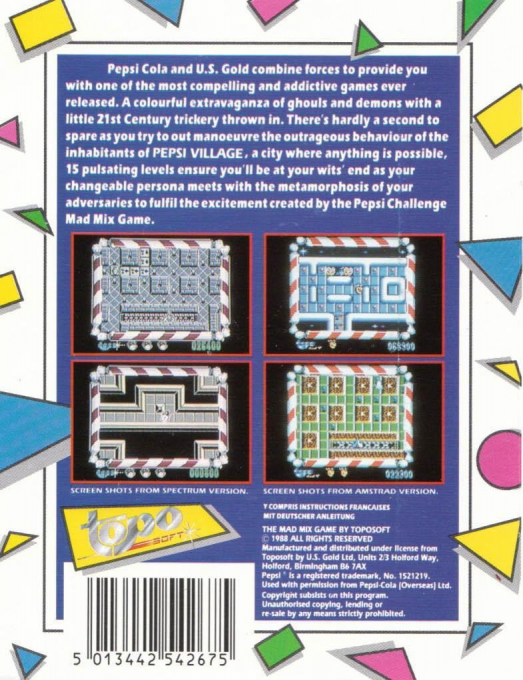 Mad Mix Game - The Pepsi Challenge - Dos