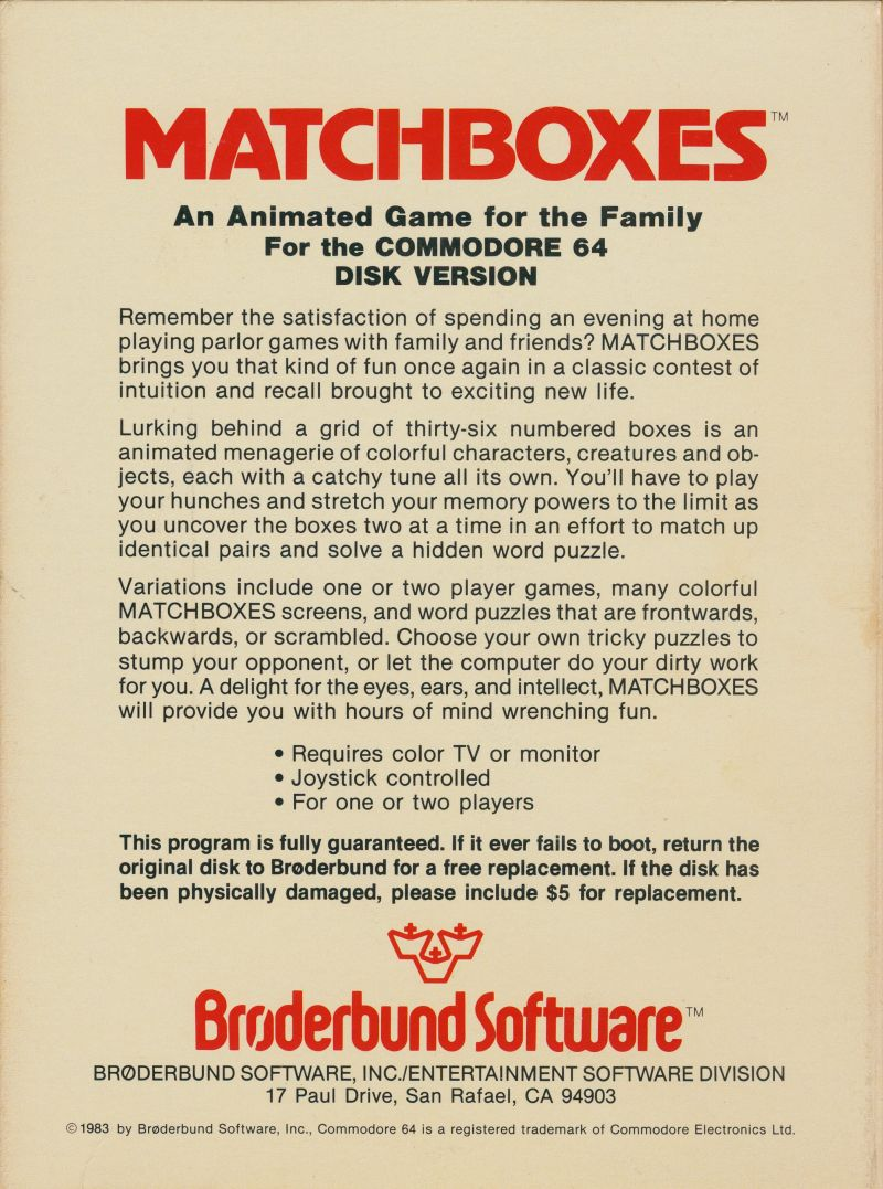 Matchboxes - Dos