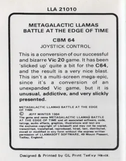 Metagalactic Llamas : Battle at the Edge of Time dos