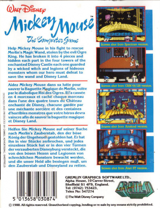 Mickey Mouse - The Computer Game - Dos