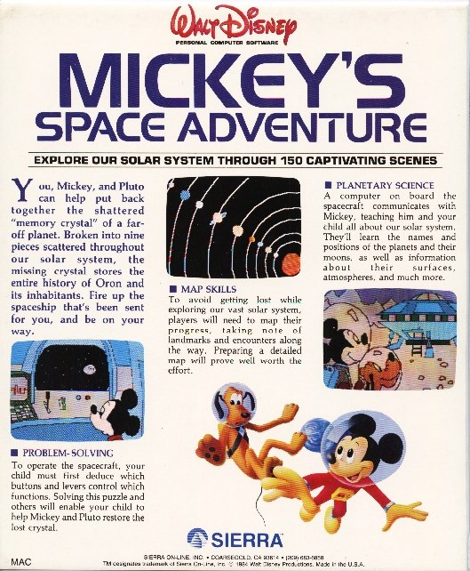 Mickey's Space Adventure - Dos