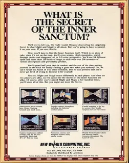 Might and Magic I : Secret of the Inner Sanctum dos