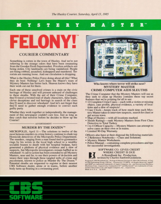 Mystery Master : Felony - Dos