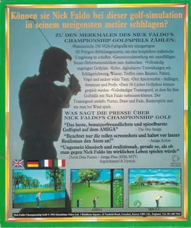 Nick Faldo's Championship Golf dos