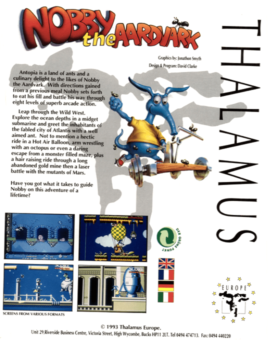 Nobby the Aardvark - Dos