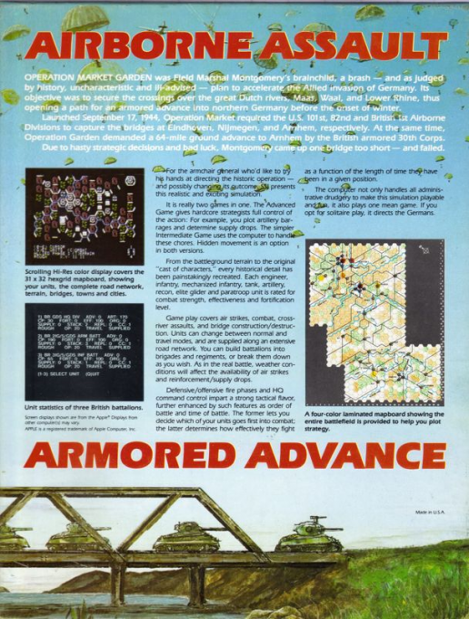 Operation Market Garden : Drive on Arnhem , September 1944 - Dos