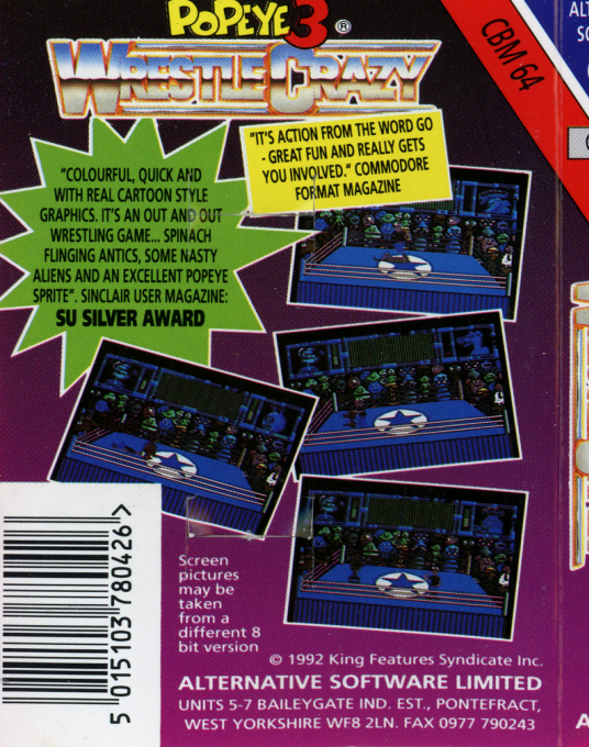 Popeye 3 - Wrestle Crazy - Dos