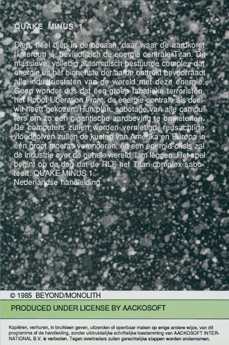 Quake Minus One - Dos