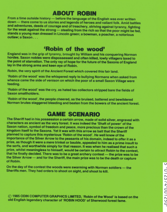 Robin of the Wood - Dos