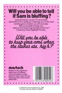 Samantha Fox Strip Poker dos
