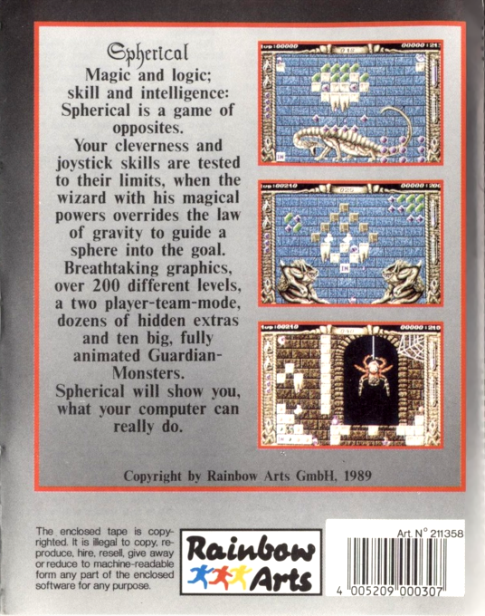 Spherical (Rainbow Arts) - Dos