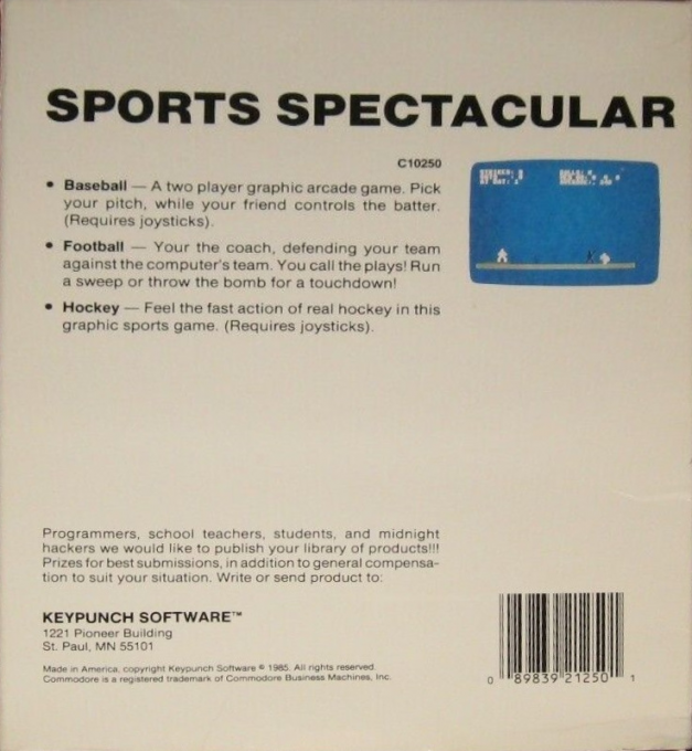 Sports Spectacular - Dos