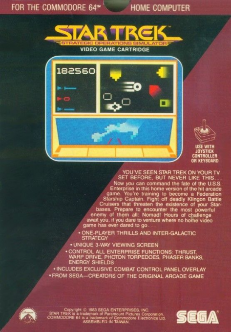 Star Trek : Strategic Operations Simulator - Dos