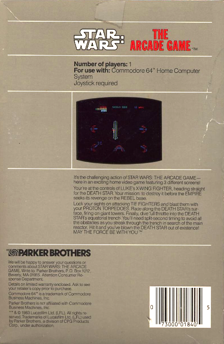 Star Wars : The Arcade Game - Dos