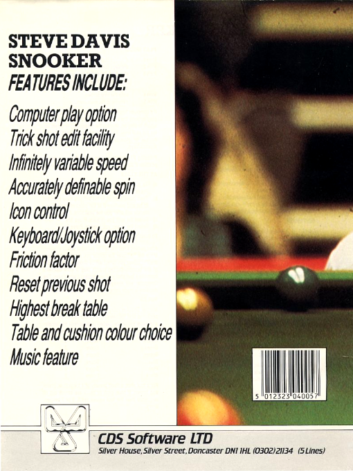 Steve Davis Snooker - Dos