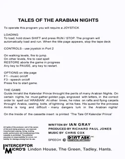 Tales Of The Arabian Nights dos