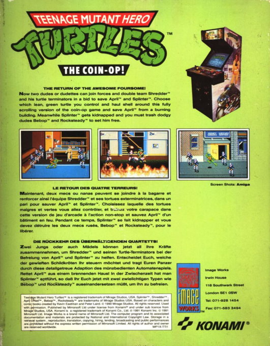 Teenage Mutant Ninja Turtles : The Arcade Game - Dos