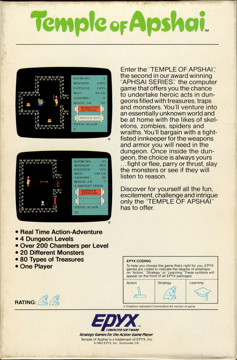 Temple of Apshai - Dos