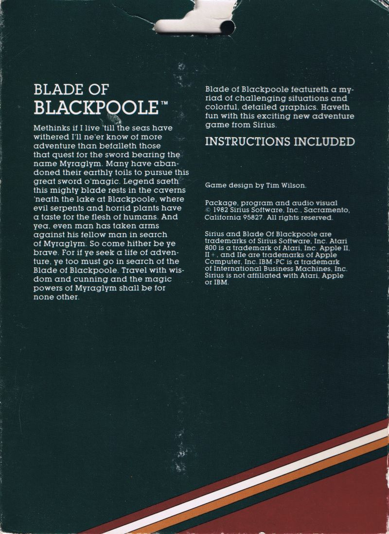 The Blade of Blackpool - Dos