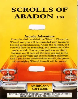 The Scrolls of Abadon dos