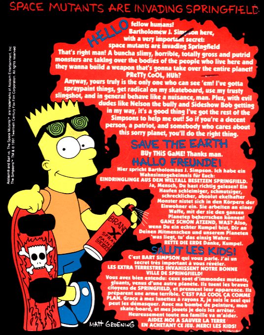 The Simpsons : Bart vs. The Space Mutants - Dos