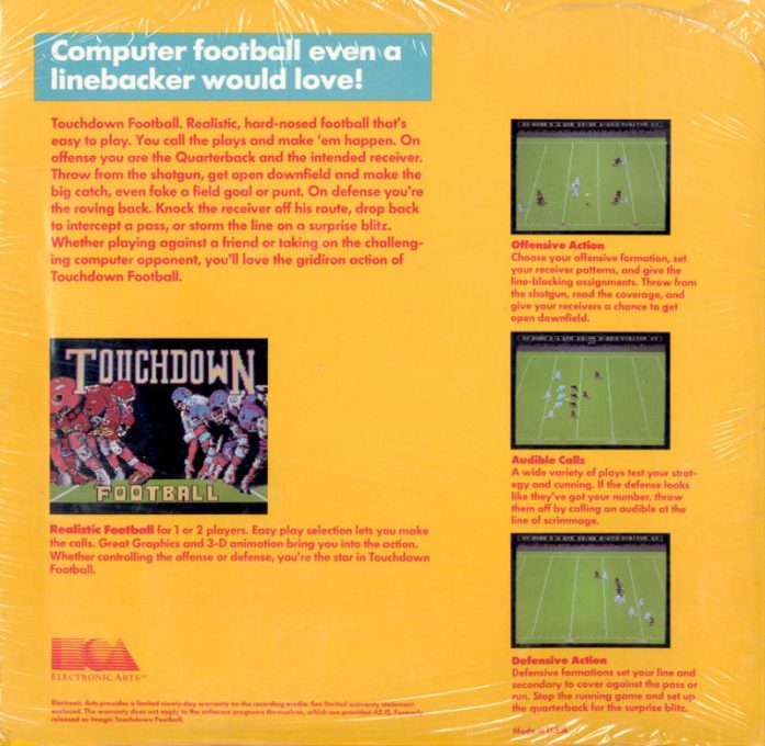 Touchdown Football - Dos