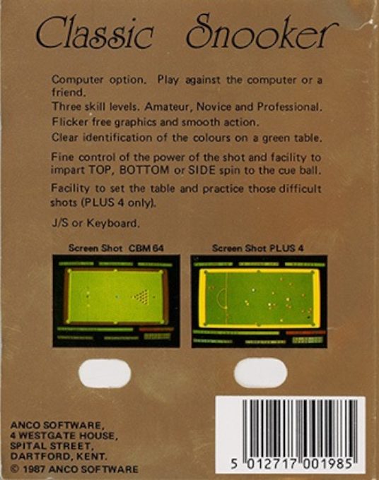 Tournament Snooker - Dos