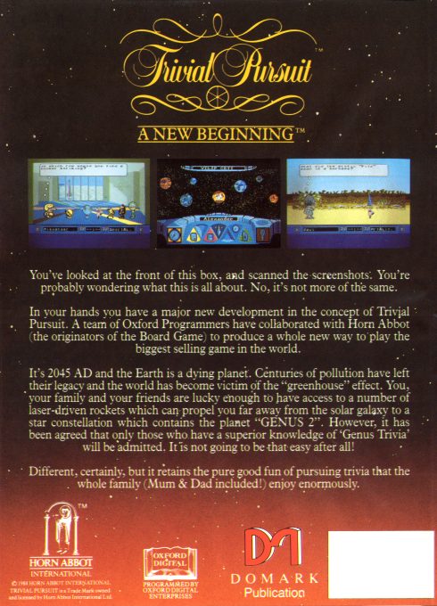 Trivial Pursuit - A New Beginning - Dos