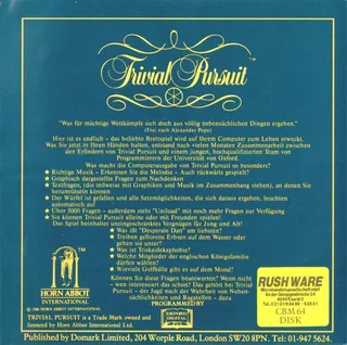 Trivial Pursuit - Commodore Genus Edition dos