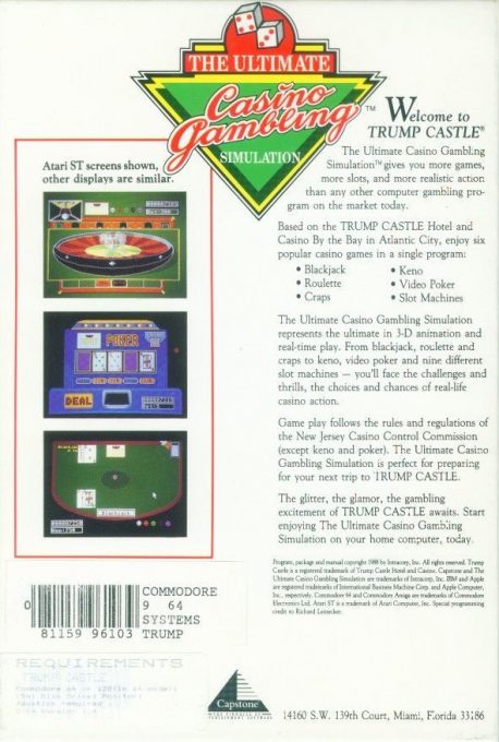 Trump Castle : The Ultimate Casino Gambling Simulation - Dos