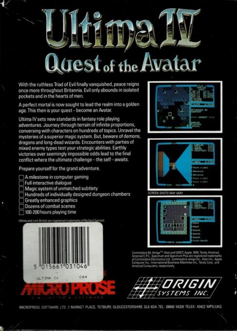 Ultima IV : Quest of the Avatar - Dos