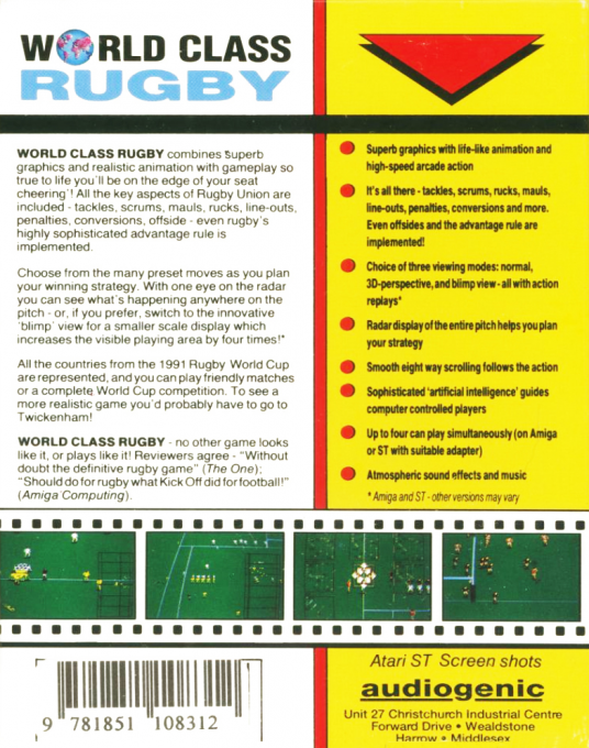 World Class Rugby - Dos