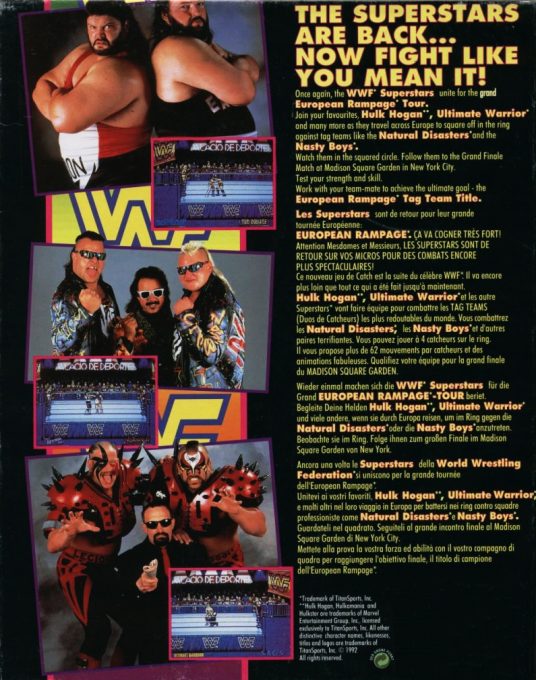 WWF European Rampage Tour - Dos