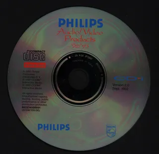 Philips Audio-video Products '92-'93 On Cd-interactive