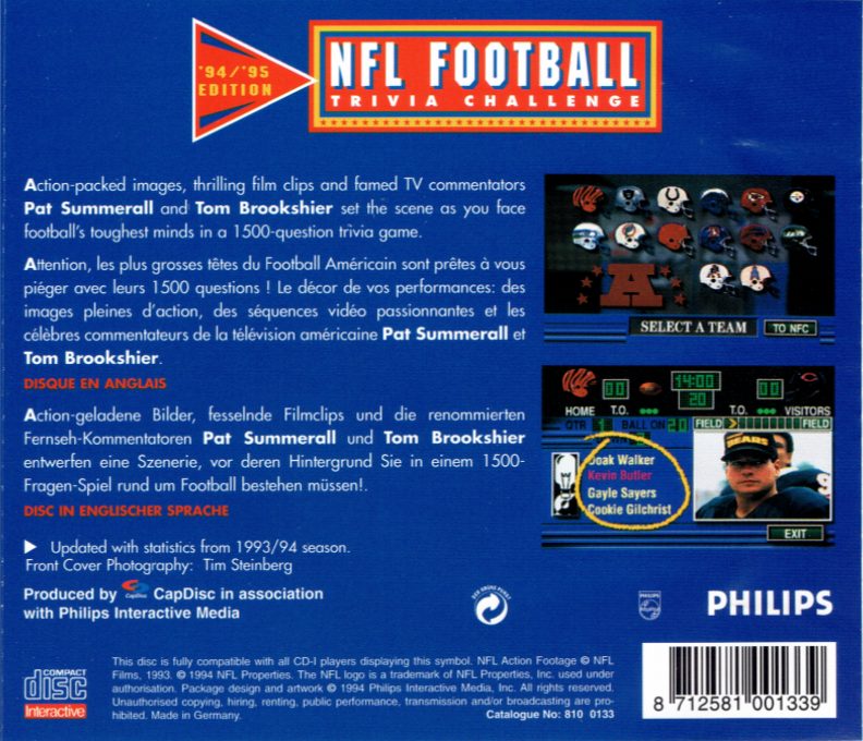 NFL Football Trivia Challenge '94-'95 Edition dos