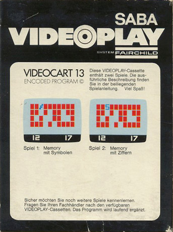 Videocart-15: Memory Match - Dos