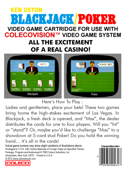 Ken Uston Blackjack-Poker - Dos