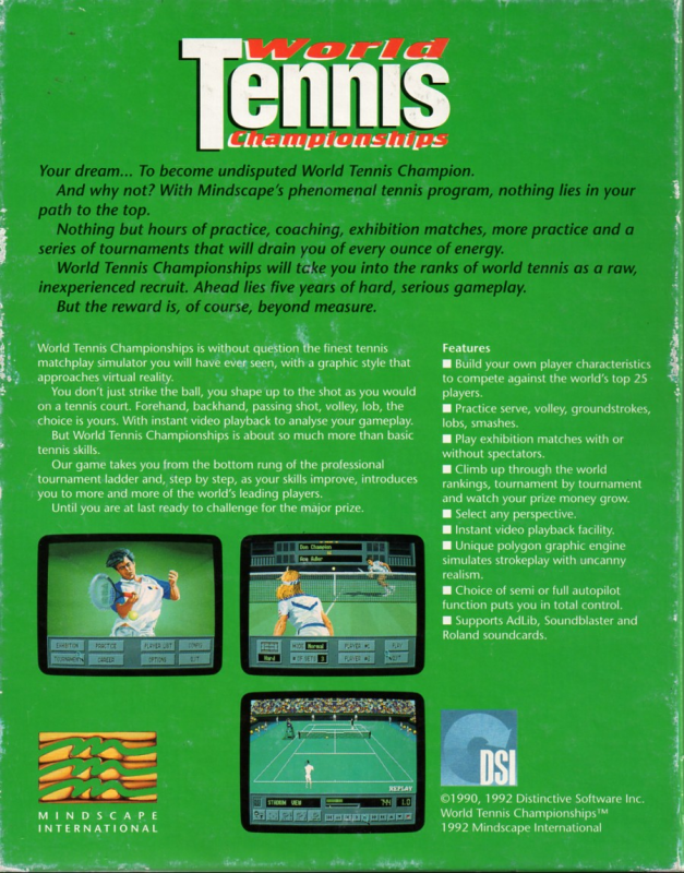 4D Sports Tennis - Dos