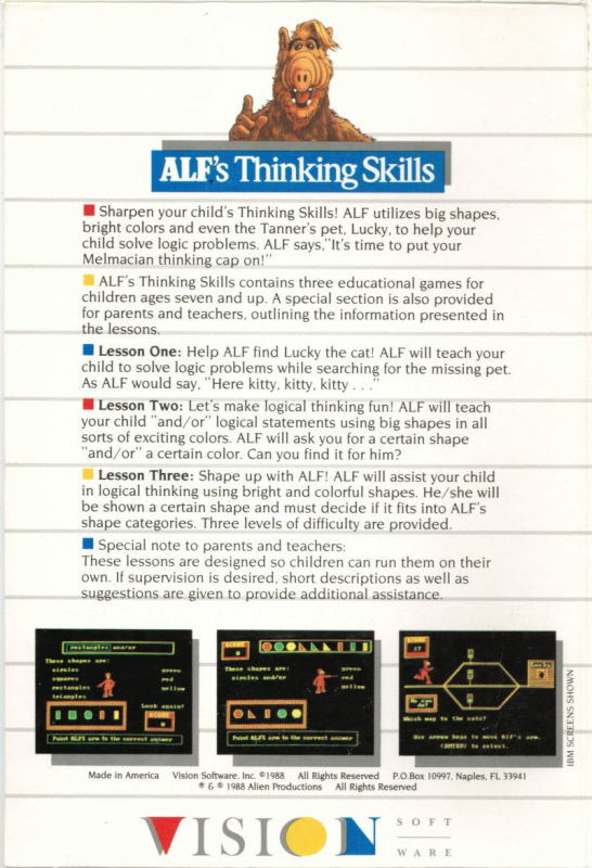 Alf's Thinking Skills dos