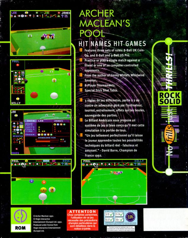 Archer Maclean's Pool - Dos