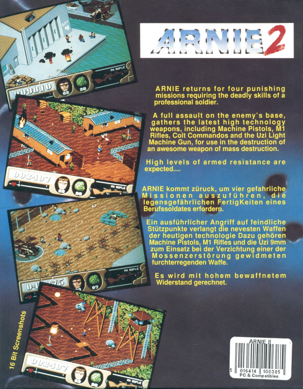 Arnie Savage : Combat Commando - Dos